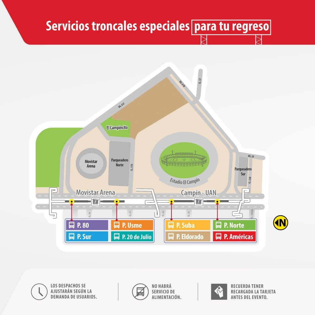 Rutas especiales de TransMilenio para el concierto de Dua Lipa