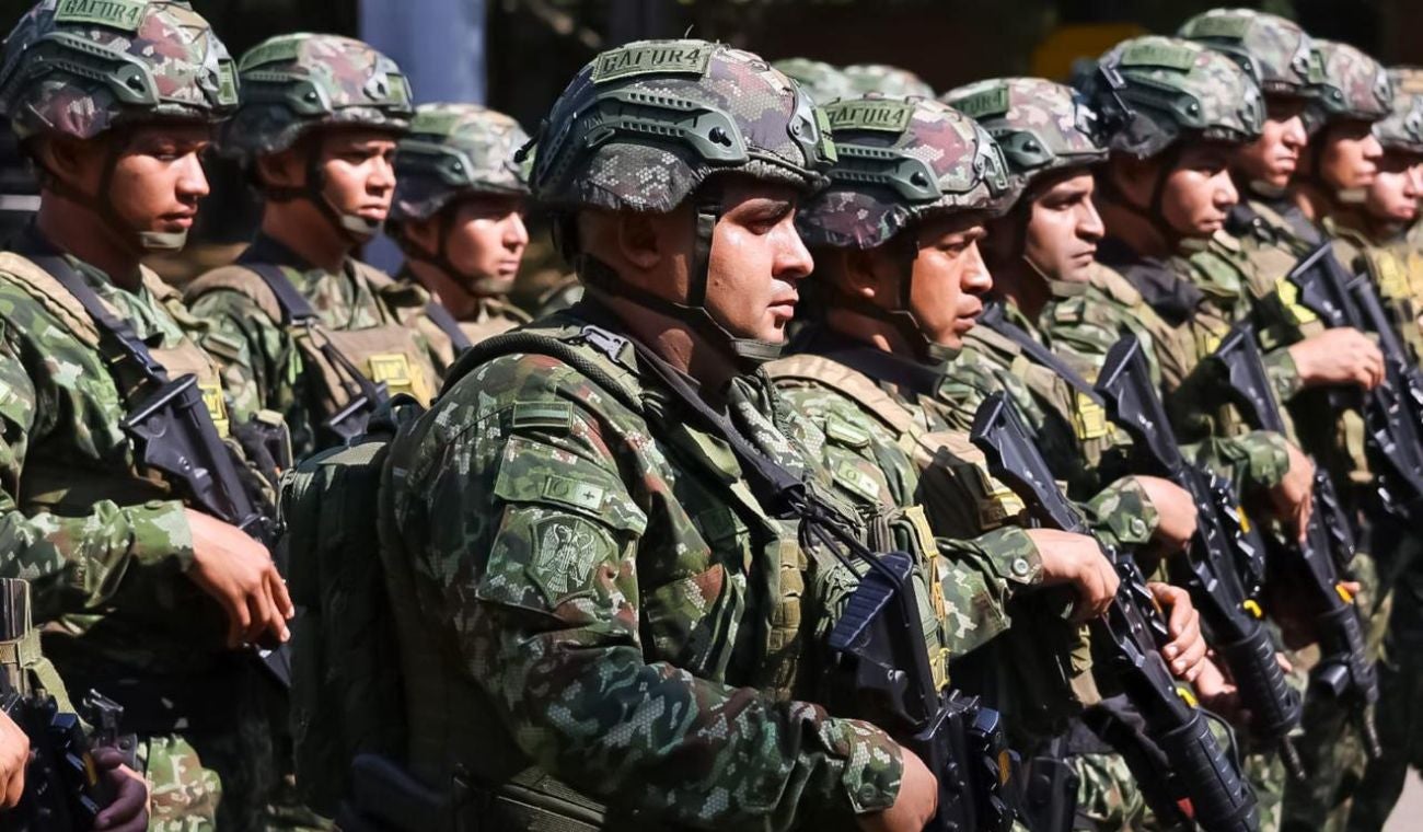 Soldados prestando el servicio militar en Colombia