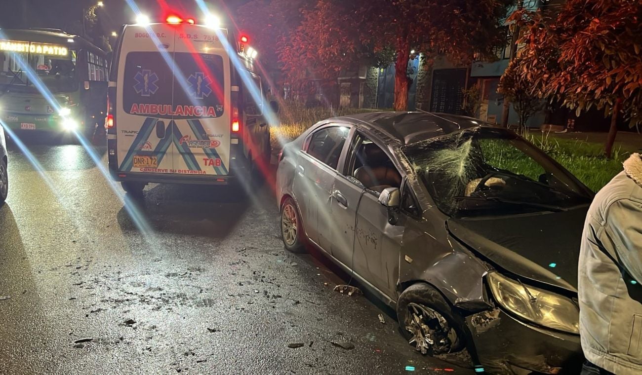 Siniestro vial ocurrido en la avenida Esperanza con calle 112, en la localidad de Fontibón