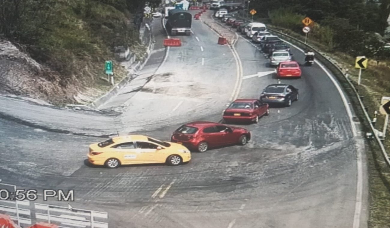 Trancones en la vía al Llano