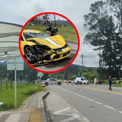 Accidente de Ferrari y moto dejó un muerto entre La Calera y Sopó