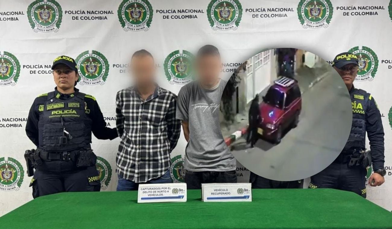 Captura de presuntos ladrones de vehículos