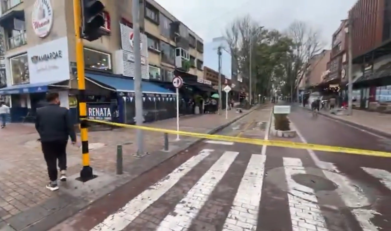 Cierre en zona T de Bogotá