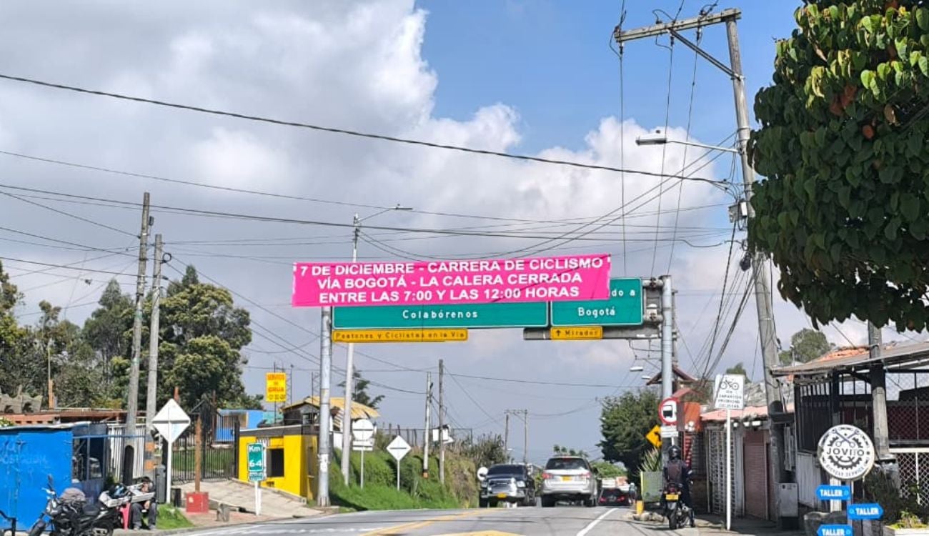 Cierre total en la vía Bogotá – La Calera: piden paciencia en el Puente de Velitas