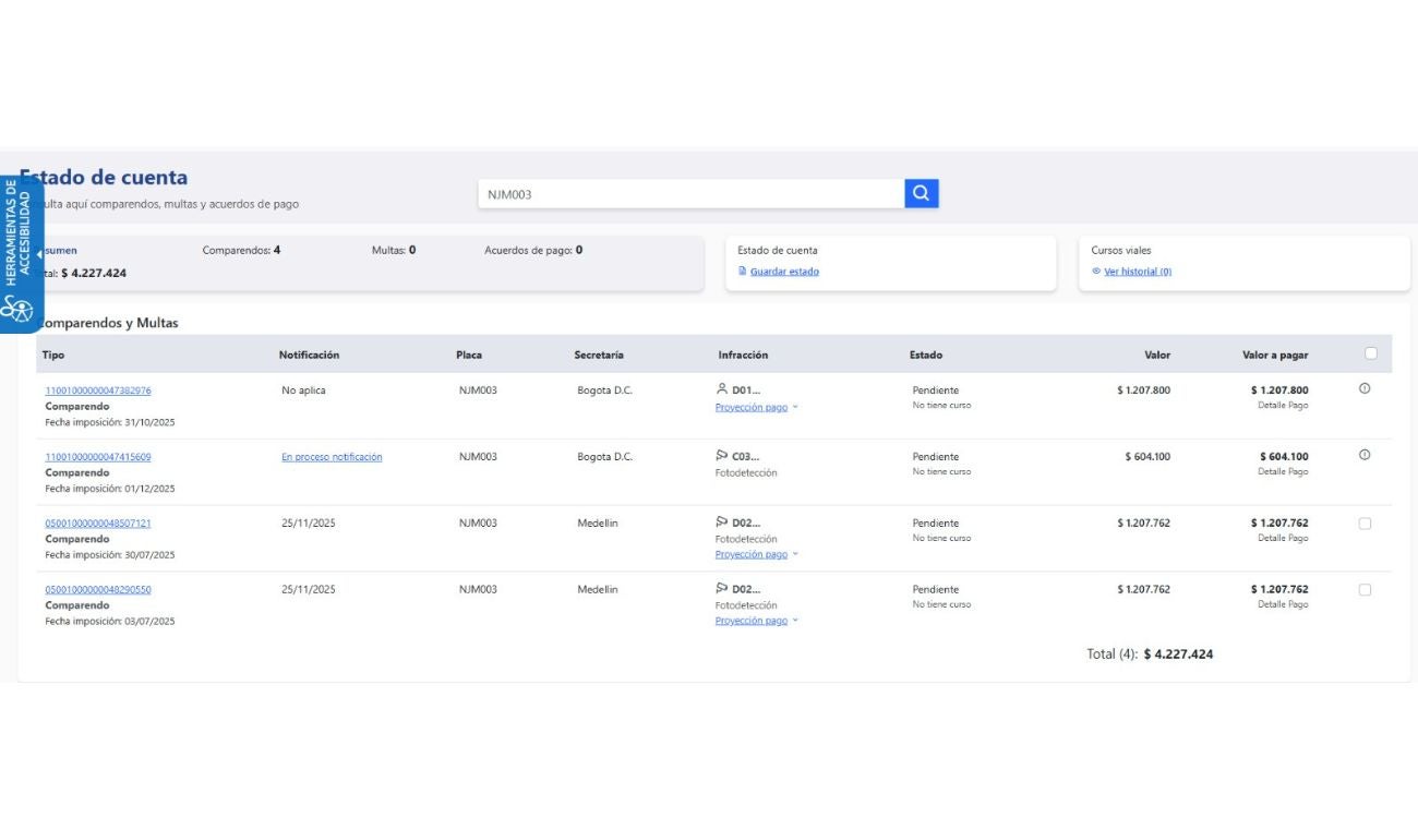 Comparendo a carro lujoso