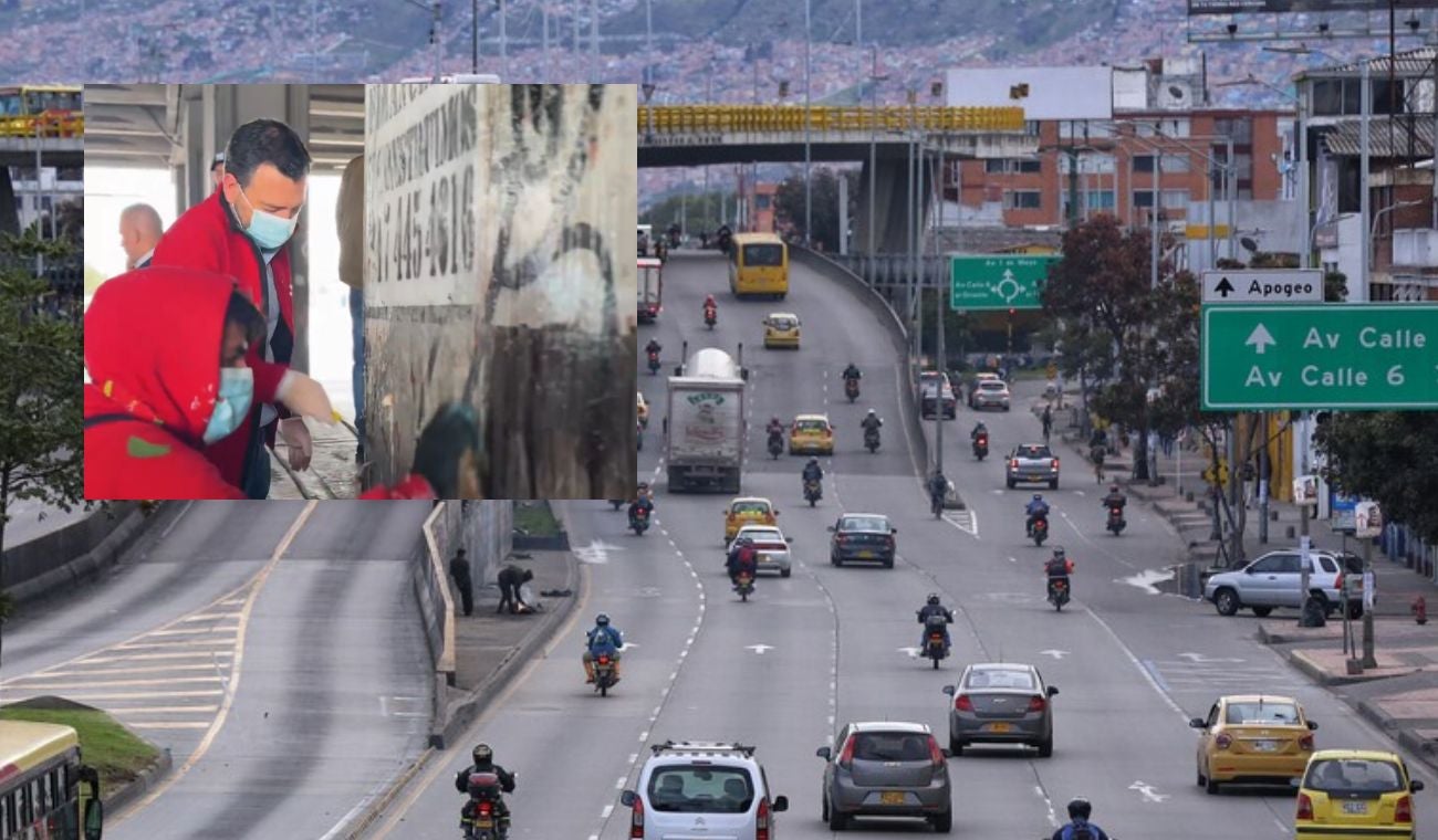 Galán se puso a limpiar barrio Ricaurte en mejores condiciones