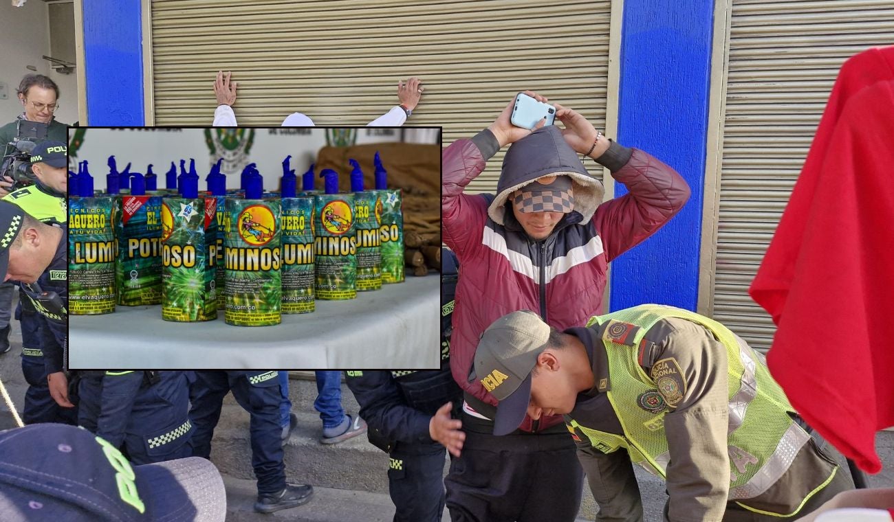 Incautación de pólvora en Bogotá