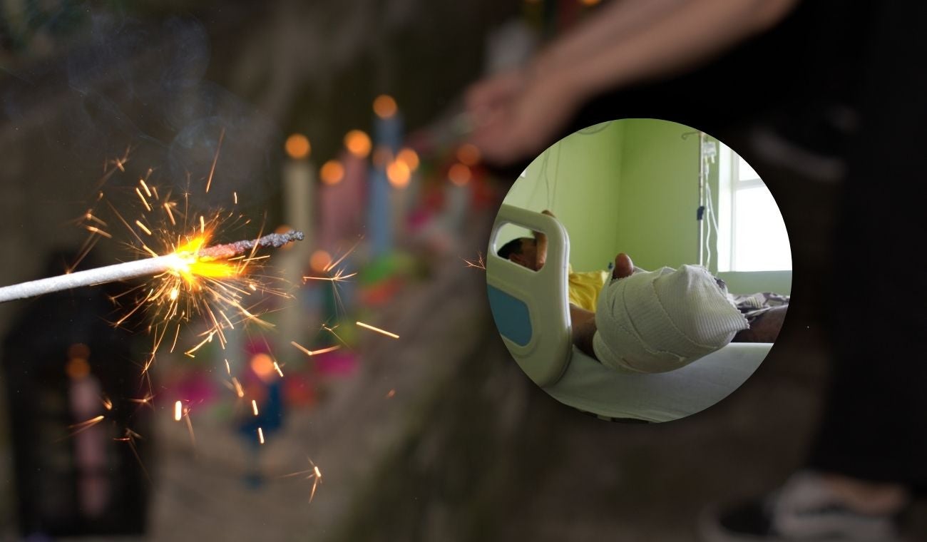 Quemados con pólvora en Bogotá