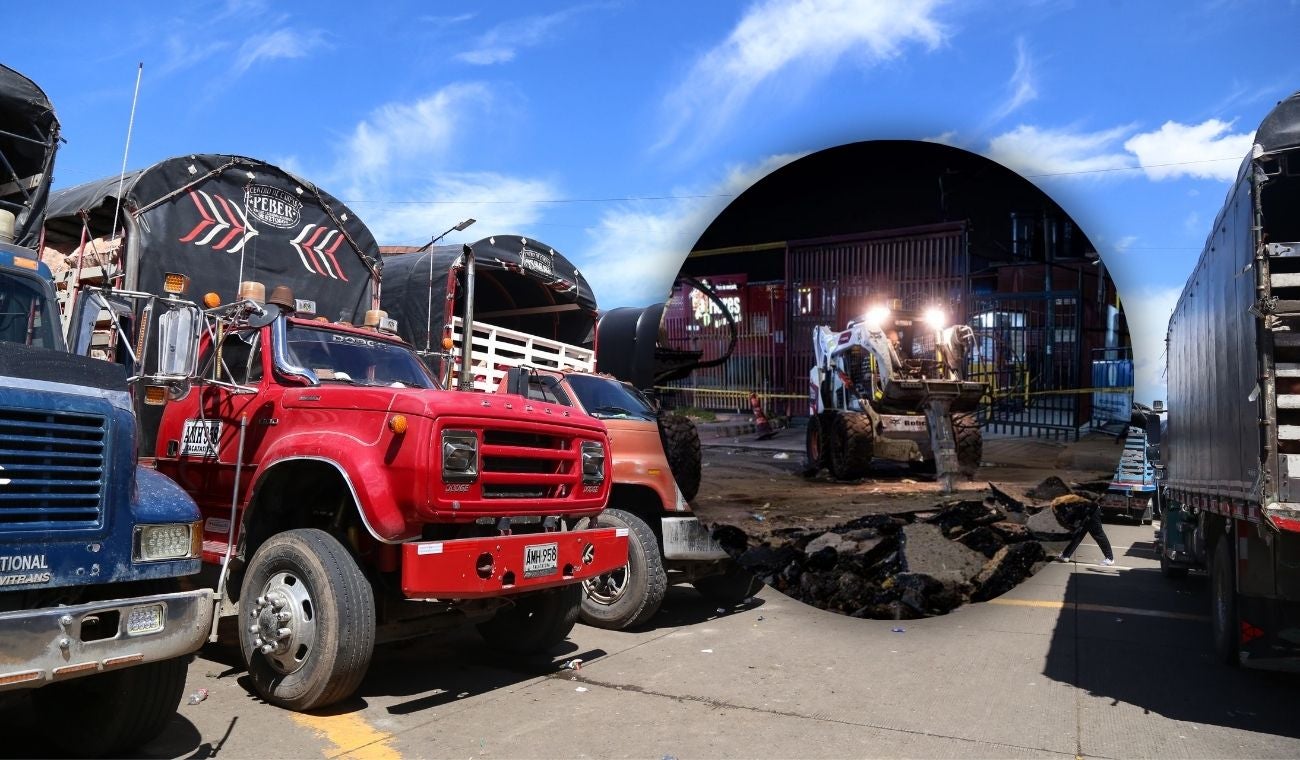 Obras en alrededores de Corabastos