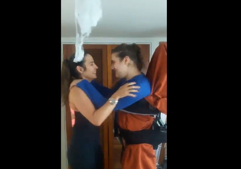 Luly Bossa y su hijo, Ángelo.