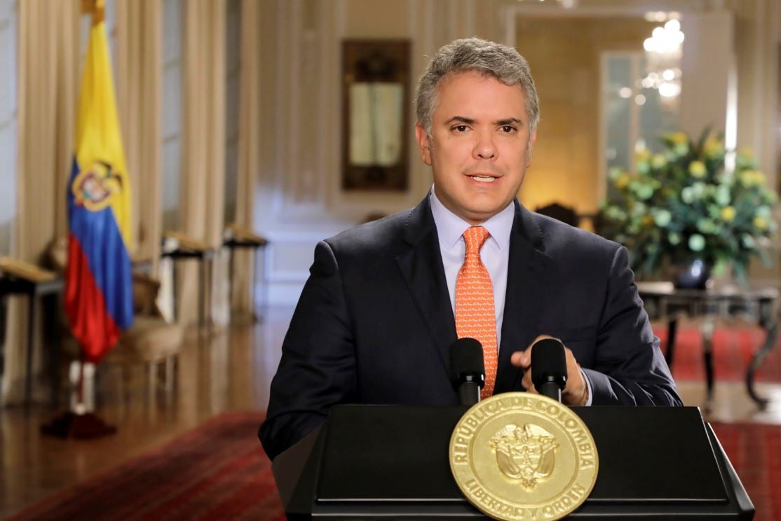 Presidente Iván Duque, en la Casa de Nariño