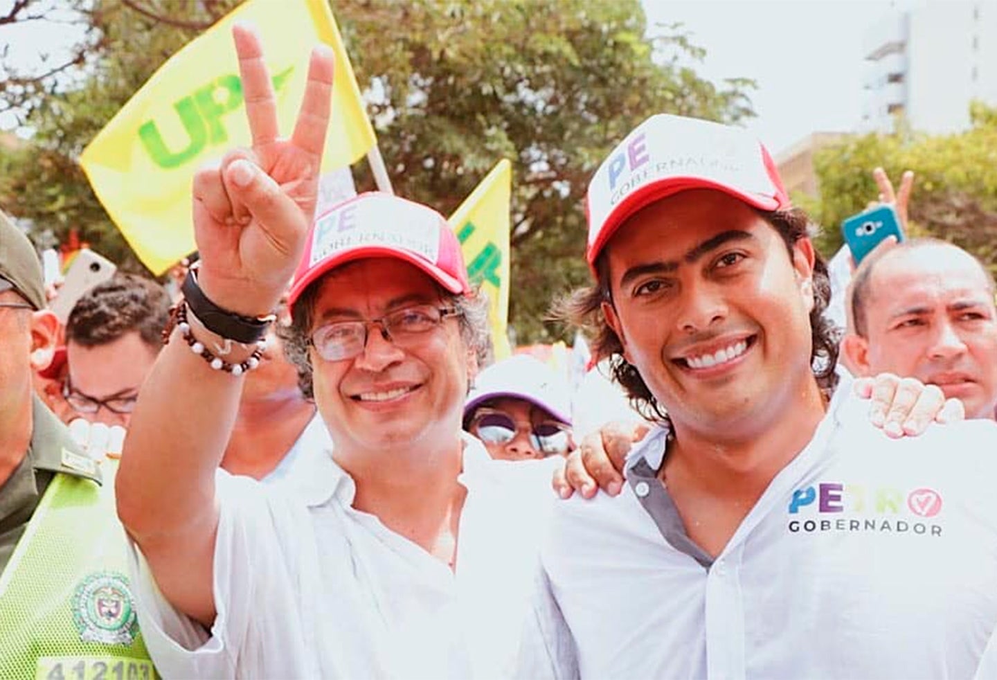 Gustavo Petro y Nicolás Petro, senador y candidato a la Gobernación del Atlántico