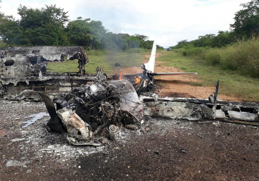La avioneta fue derribada por la Fuerza Aérea Colombiana en Pivijay.