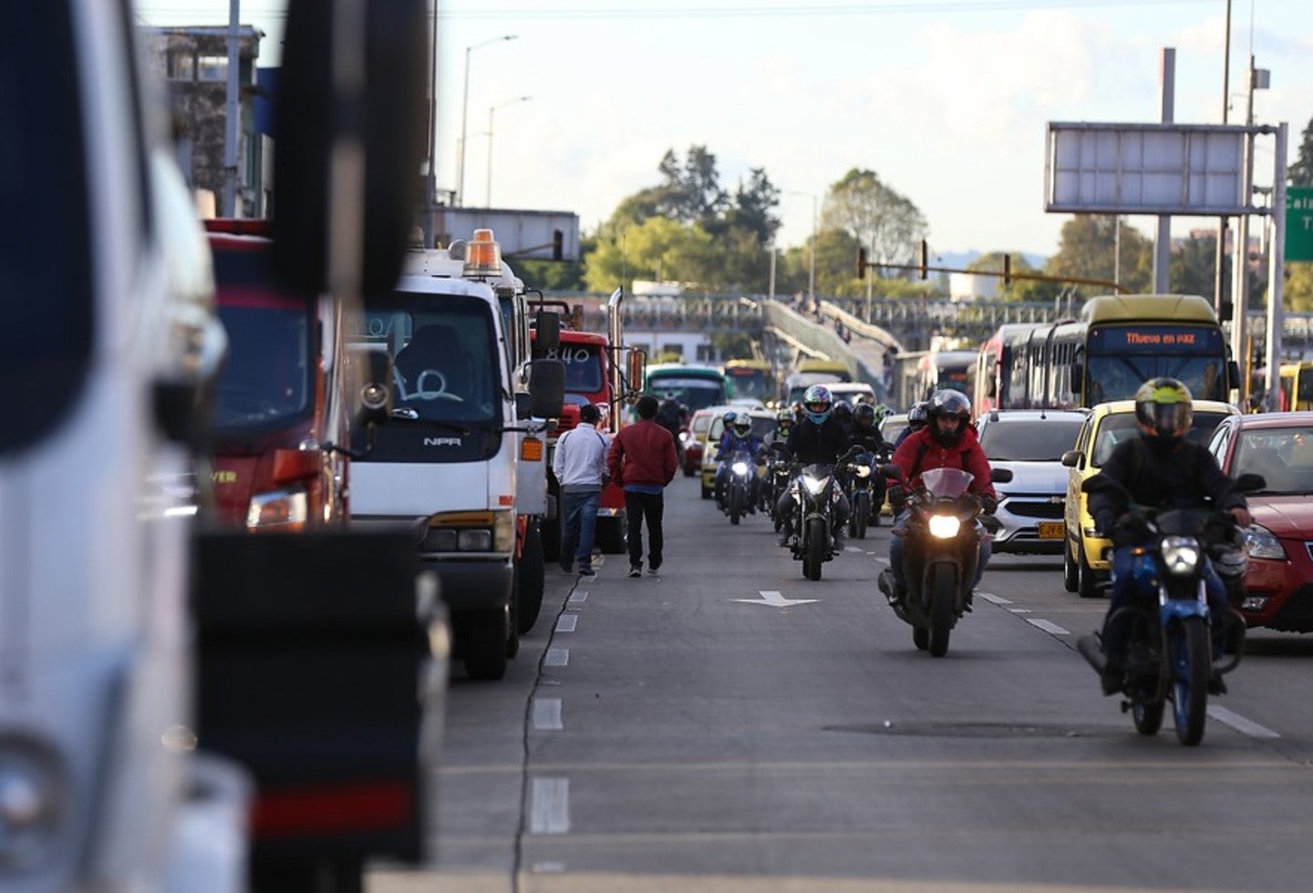Protestas de camioneros en Bogotá