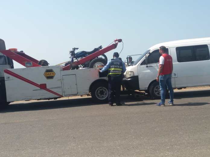 Le inmovilizaron el vehículo