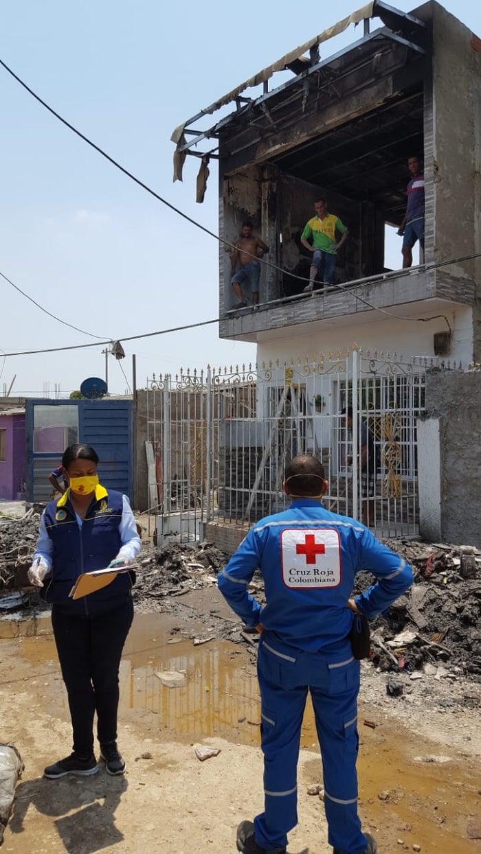 Incendio en el barrio Olaya