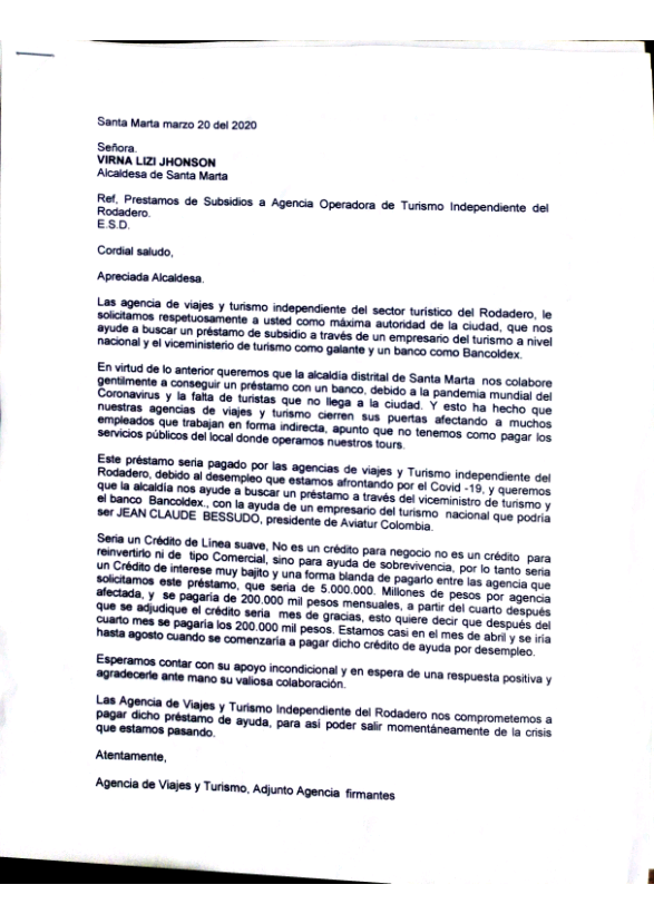 Documento Guias turisticos, Santa Marta