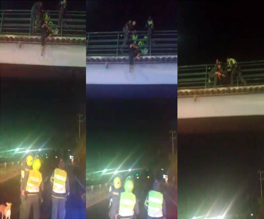 Gracias a la rápida reacción de varios uniformados se evitó el suicidio