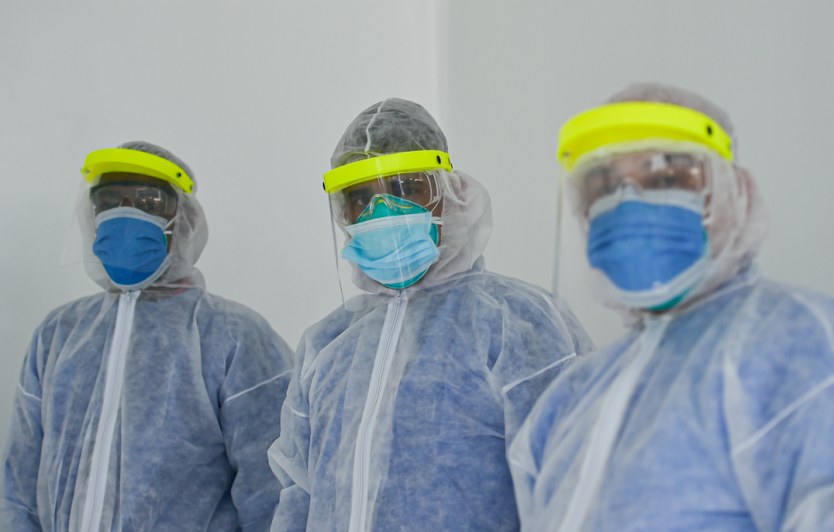 Trabajadores de la salud.