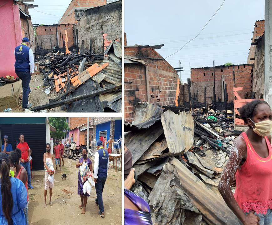 Un incendio les quemó la casa donde vivían dos familias