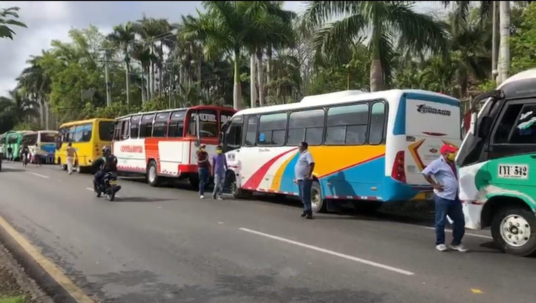 protesta buses bolívar