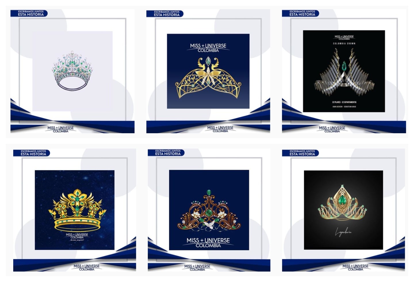 Diseño coronas de Miss Universo Colombia