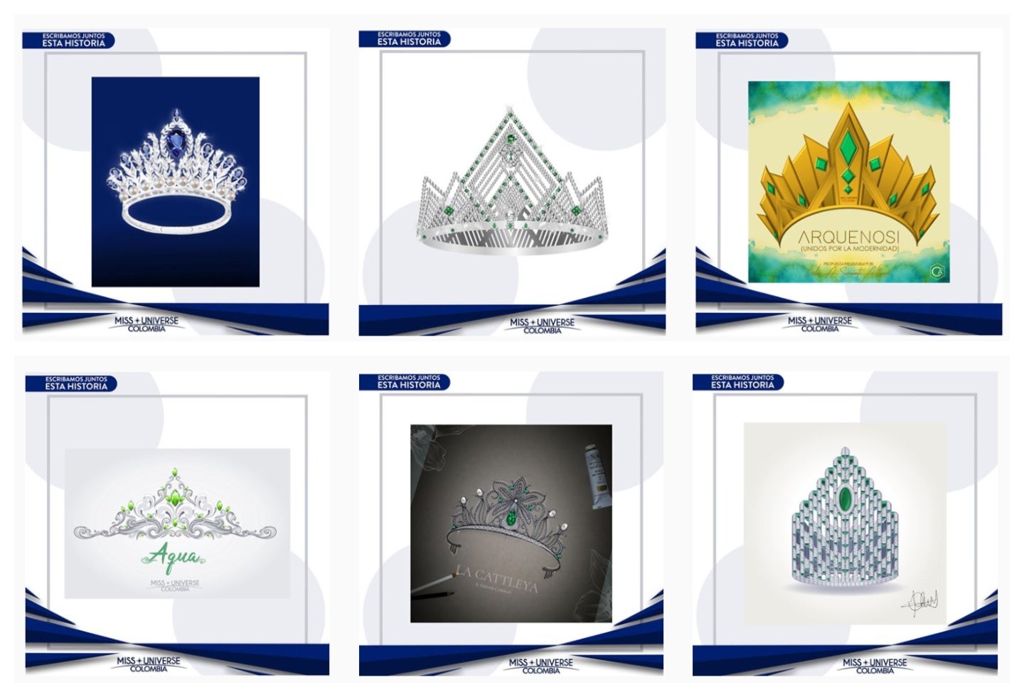Diseño coronas de Miss Universo Colombia