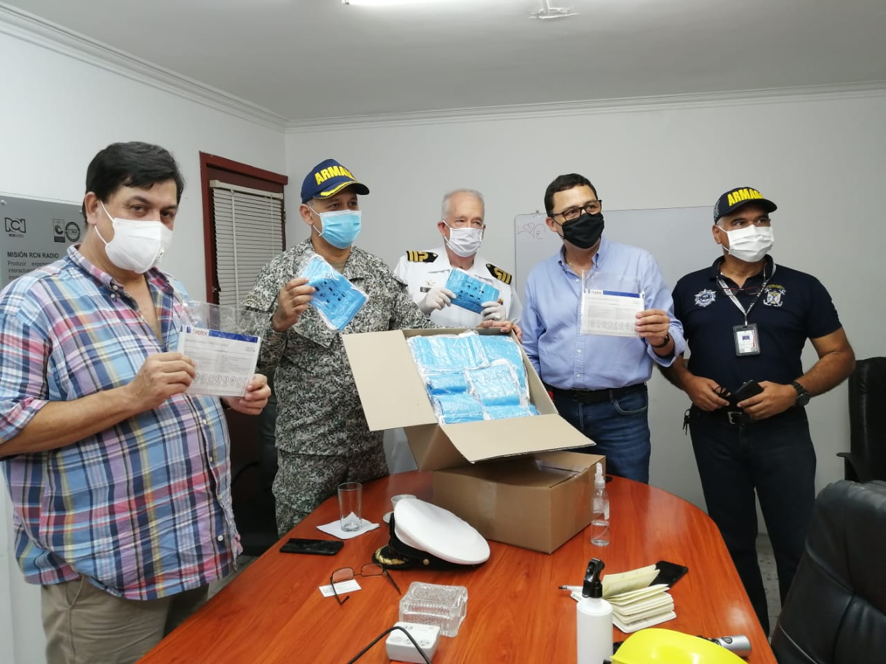 Entrega Tapabocas Campaña Rcn Radio Finotex