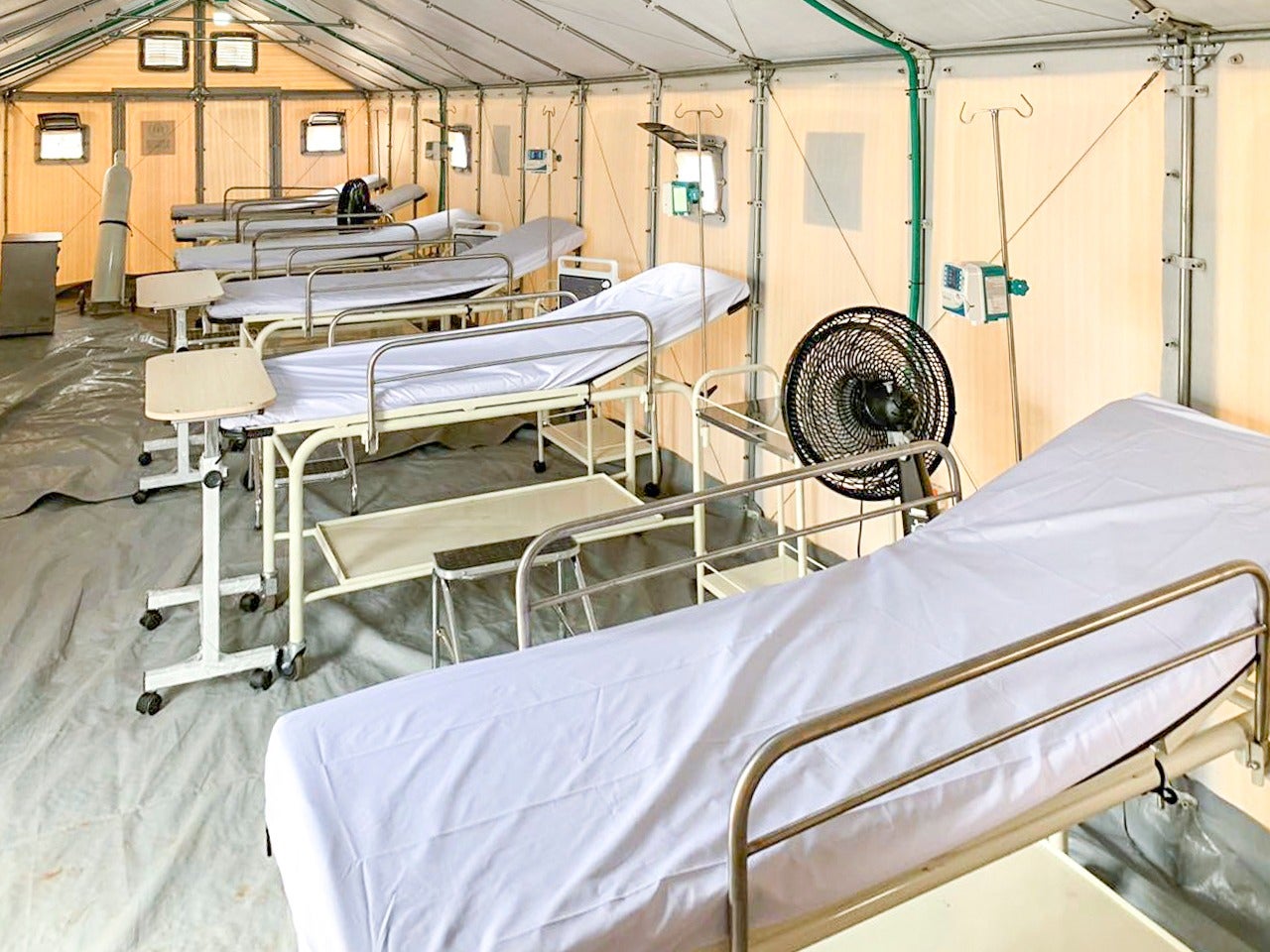 El campamento podrá albergar a 66 pacientes simultáneamente