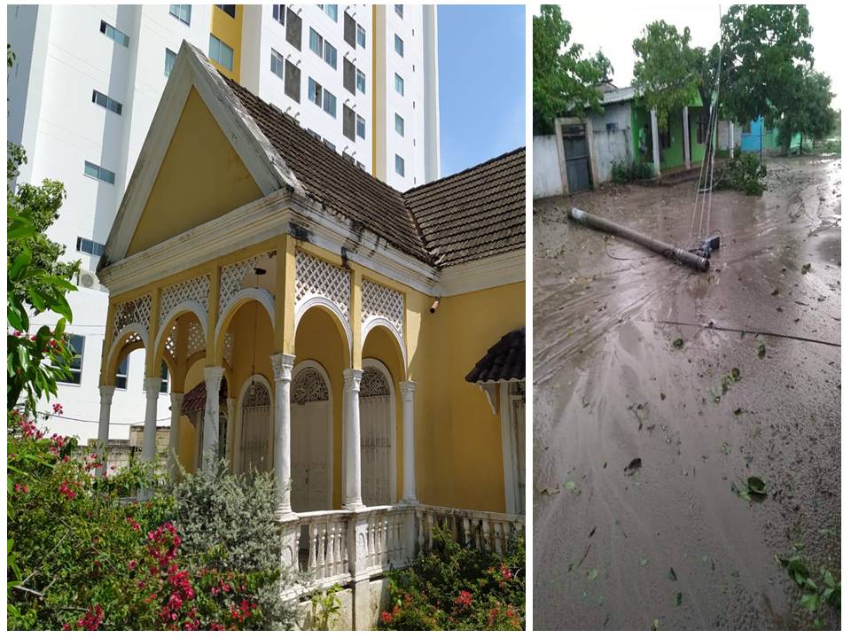 Los fuertes vientos hicieron estragos