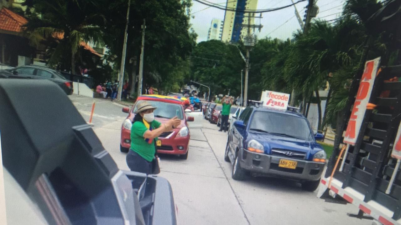 Caravana vehicular en Barranquilla