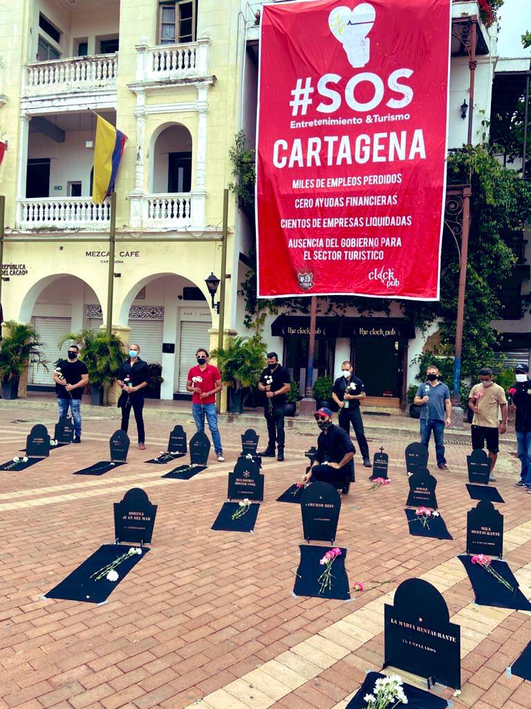 Acto simbólico en el Centro Histórico de Cartagena