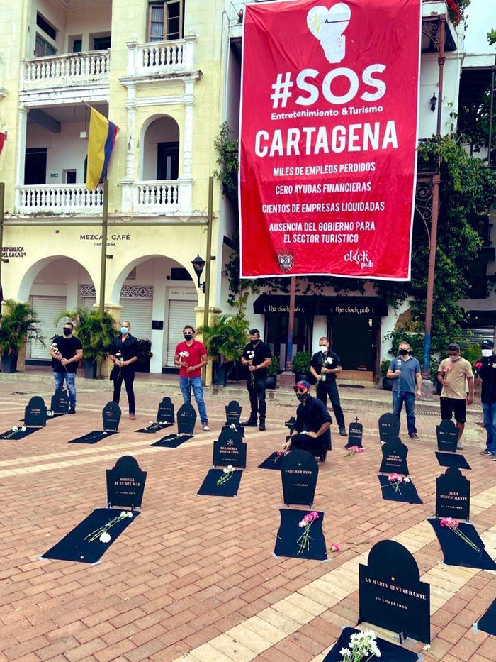 Acto simbólico en el Centro Histórico de Cartagena