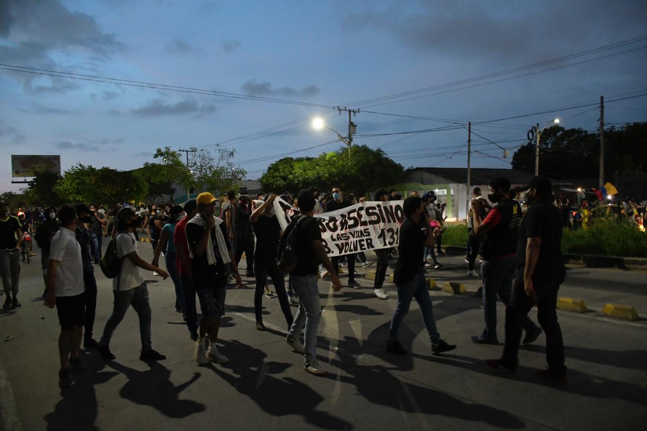 Disturbios al final de marcha de protesta en Barranquilla