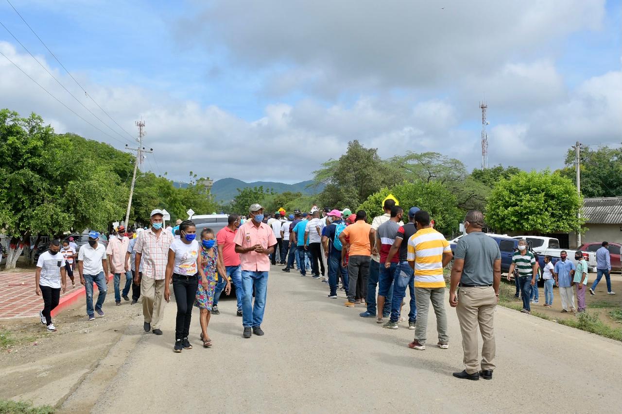Durante las elecciones en Repelón se registraron aglomeraciones.