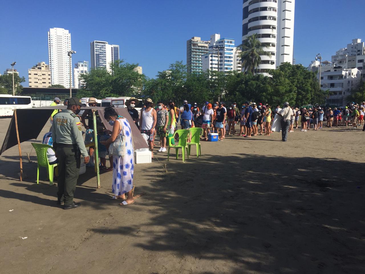 Para evitar desórdenes y aglomeraciones, habilitan punto de embarque en un sector de Bocagrande