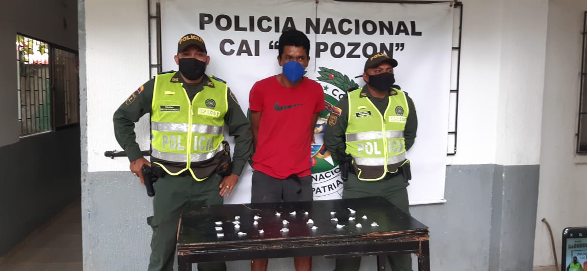 La policía lo sorprendió en el barrio El Pozón