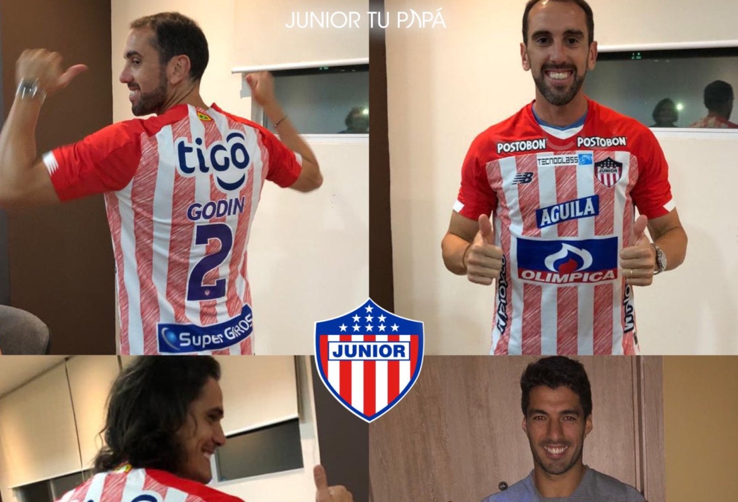 Godín, Cavani y Suárez