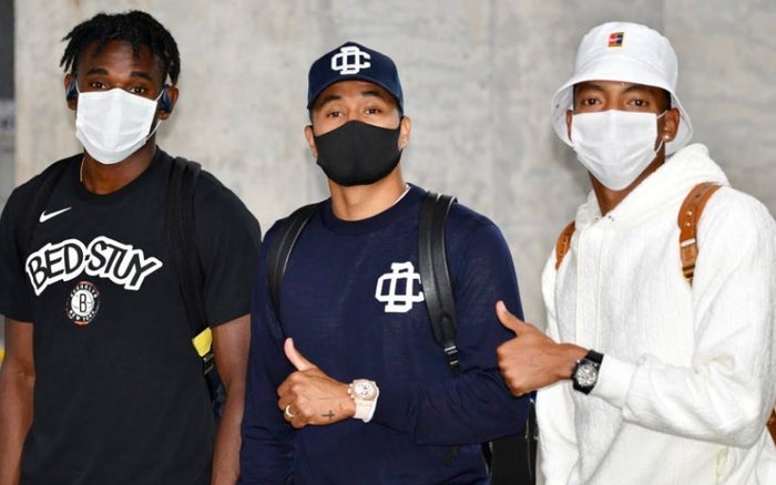 Jugadores de la selección Colombia llegando a Barranquilla