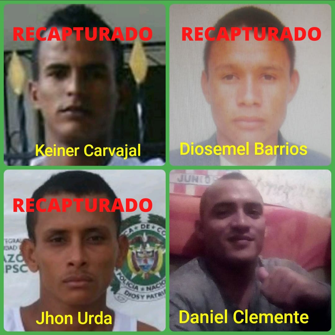 Recapturan a tres prófugos