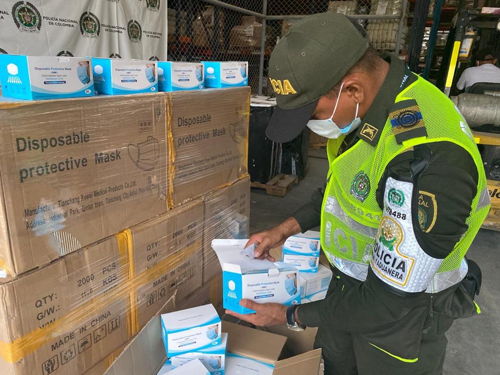 Fueron 100 mil unidades de tapabocas las decomisadas