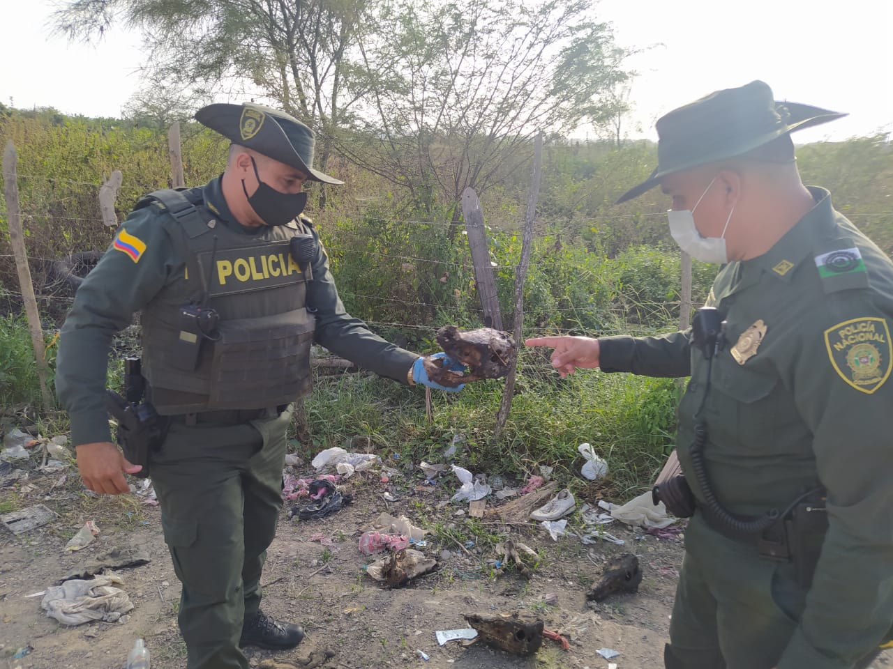 Se está investigando quien las arrojó en el lugar