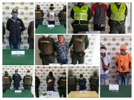 Policía Nacional en Sucre incauta más de 500 dosis de estupefacientes ,decomisa armas y captura a presuntos expendedores en los municipios de Corozal, Morroa , San Benito Abad y Sincelejo.