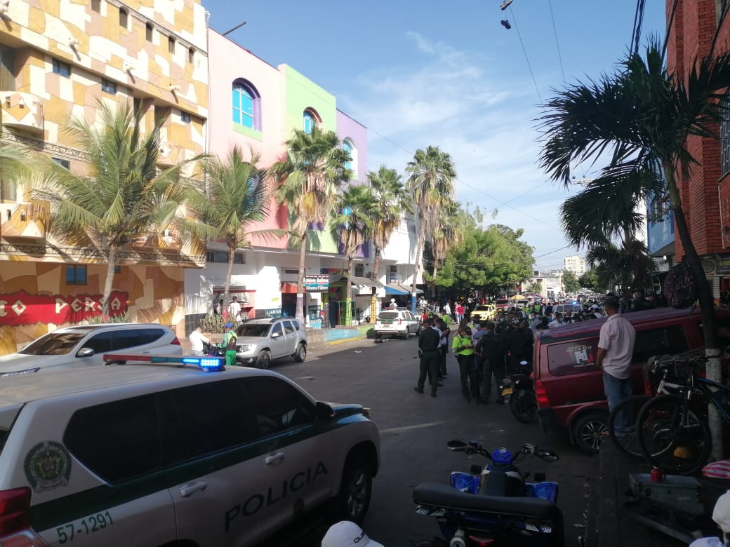 Lugar atentado granada Barranquilla