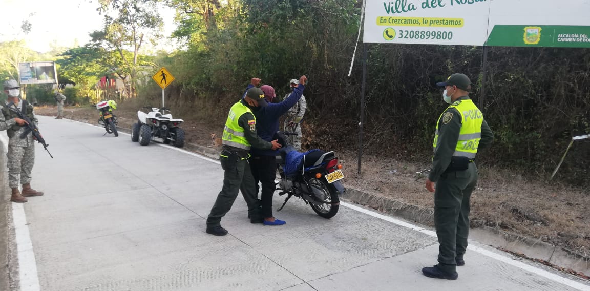 Policía de Bolívar se traslada al corregimiento del Salado para liderar comando situacional