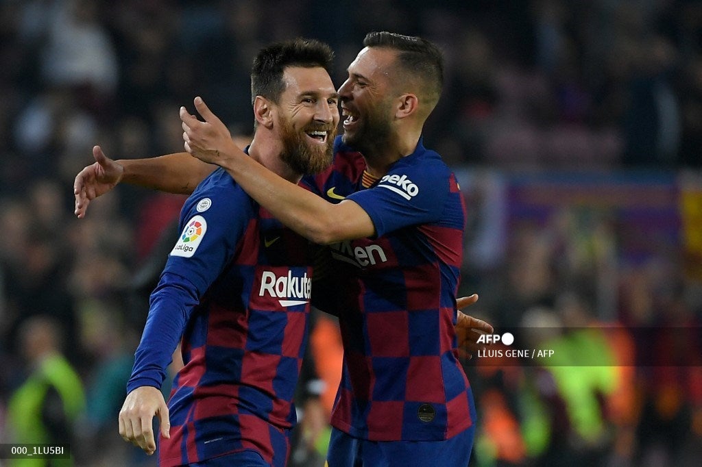 Jordi Alba y Messi, Barcelona