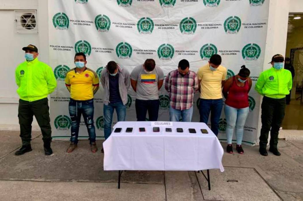 Los capturados quedaron en manos de la Fiscalía General de la Nación