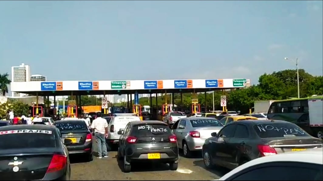 Por dos meses se levantan talanquera de los peajes en Cartagena