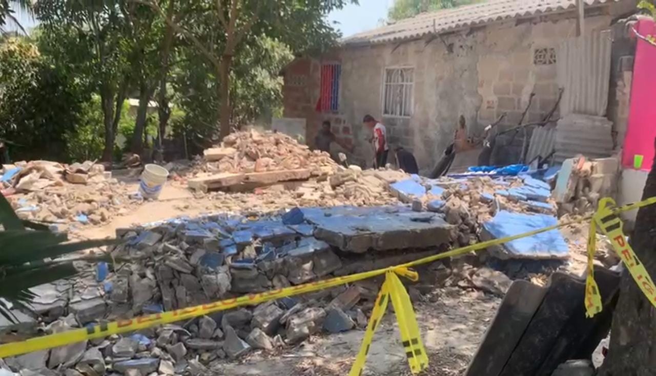 La vivienda se perdió en un 100% junto a los enceres.