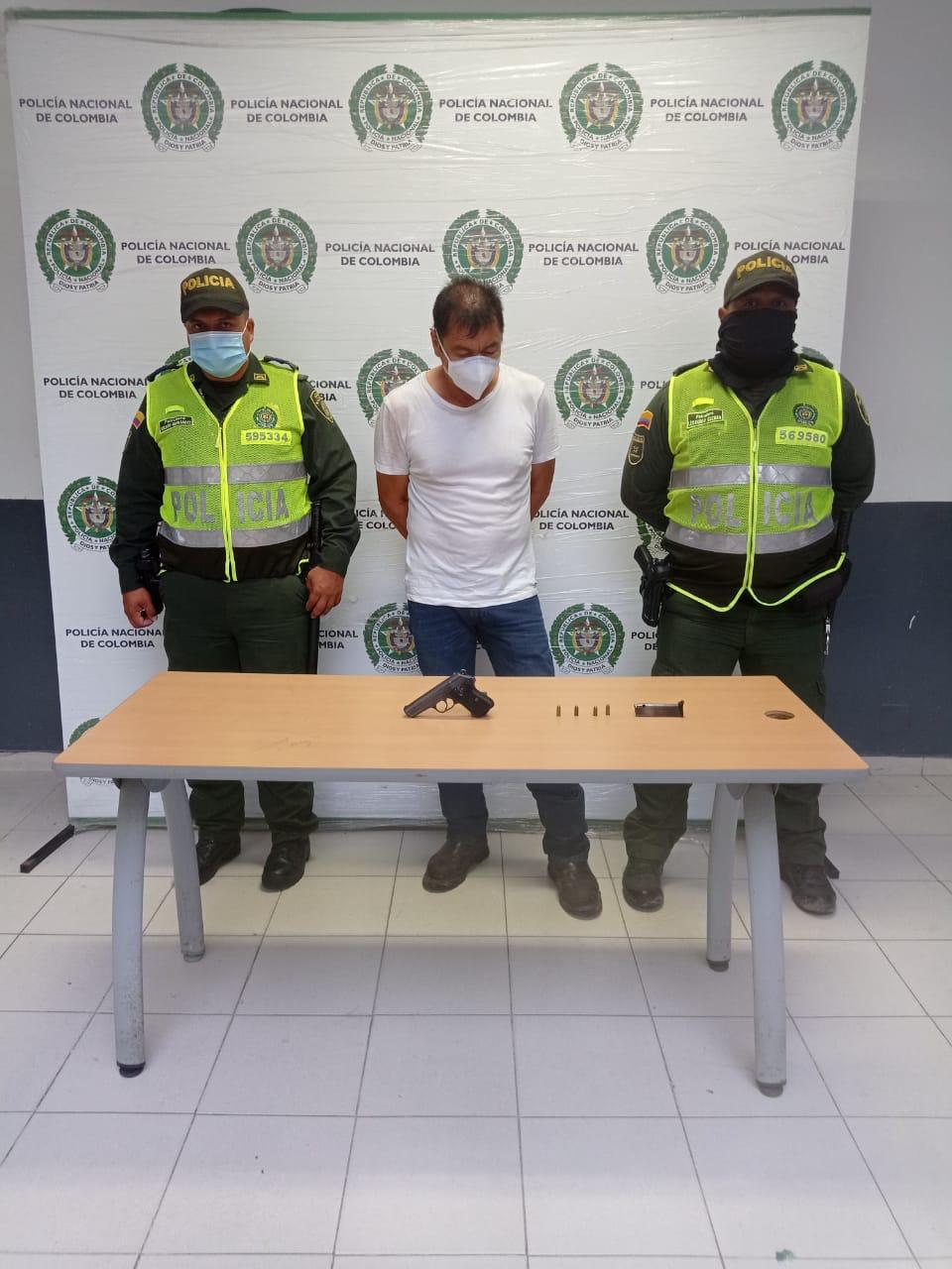 Capturado con arma de fuego